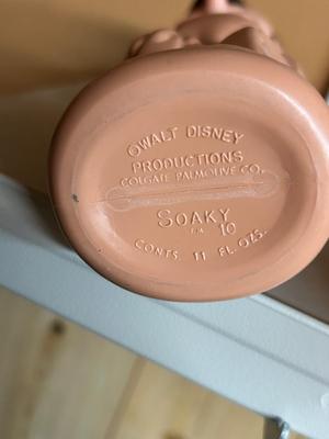 1965 SOAKY CARTOON CHARACTER BUBBLE BATH BOTTLES