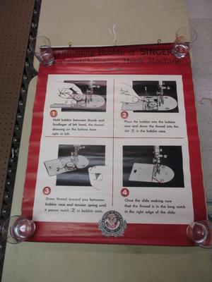 Threading Bobbin Of Singer Horizontal Rotary Hook Machine Litho