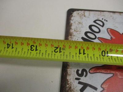 Retro Metal Tin Sign Approx 11 3/4" x 7 3/4"
