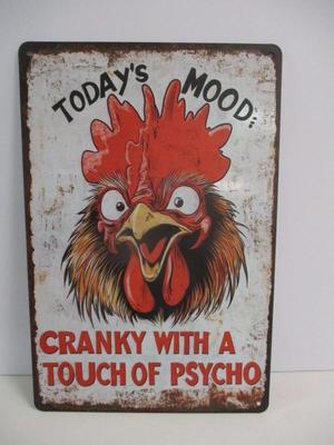 Retro Metal Tin Sign Approx 11 3/4" x 7 3/4"