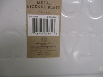 Retro Metal Tin Sign License Plate
