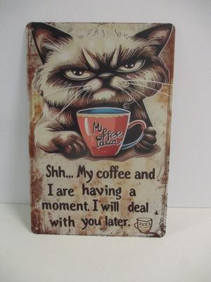 Retro Metal Tin Sign Approx 11 3/4" x 7 3/4"