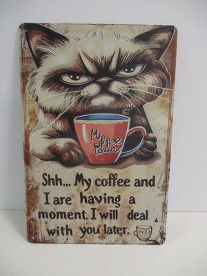 Retro Metal Tin Sign Approx 11 3/4" x 7 3/4"