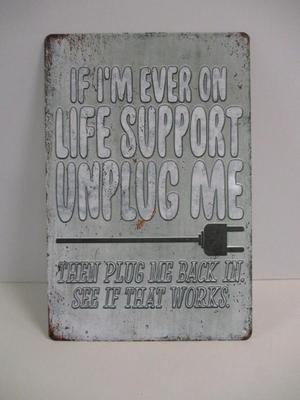 Retro Metal Tin Sign Approx 11 3/4" x 7 3/4"