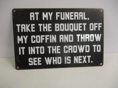 Retro Metal Tin Sign Approx 11 3/4" x 7 3/4"