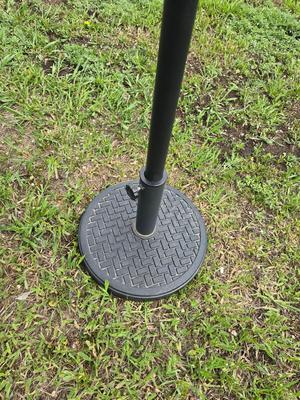 Floral Patio Umbrella with Base – Vintage-Inspired Outdoor Shade with weighted umbrella stand