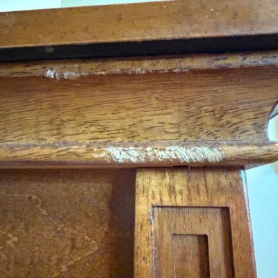 Inlaid Wooden End Table with Shelf (PB-HS)