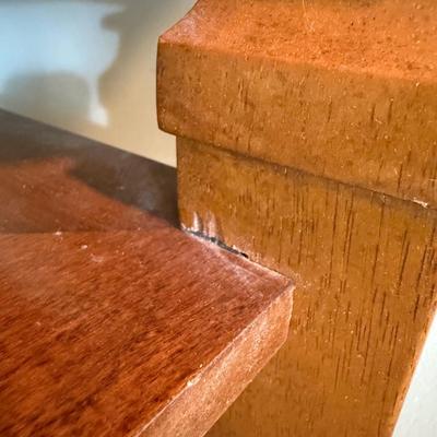 Inlaid Wooden End Table with Shelf (PB-HS)