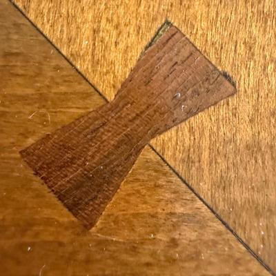 Inlaid Wooden End Table with Shelf (PB-HS)