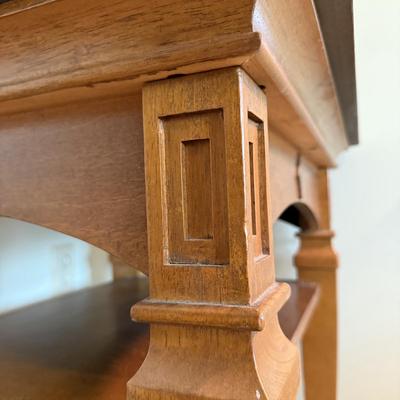 Inlaid Wooden End Table with Shelf (PB-HS)