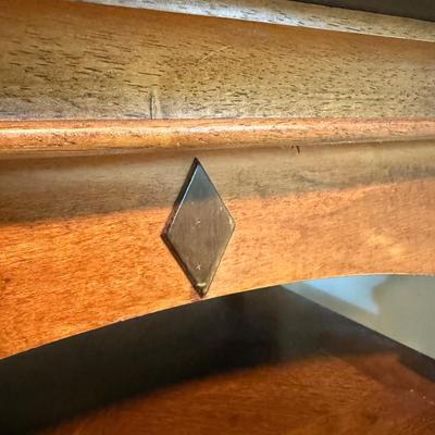 Inlaid Wooden End Table with Shelf (PB-HS)