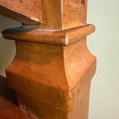 Inlaid Wooden End Table with Shelf (PB-HS)