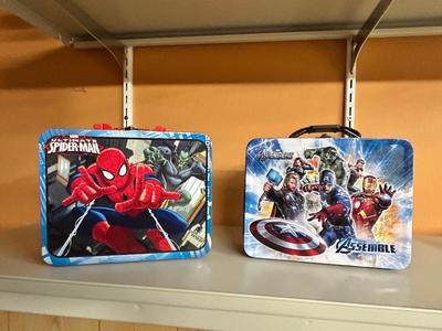 SPIDER-MAN LUNCHBOX WITH PUZZLE AND AVENGERS LUNCH BOX