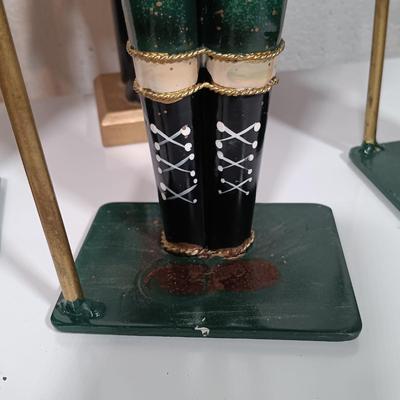 LOT 34: Collection of Nutcrackers with Wood Side Table