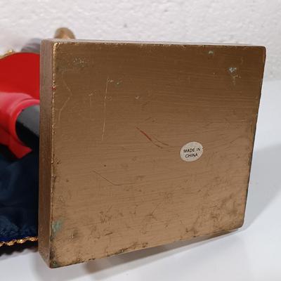 LOT 34: Collection of Nutcrackers with Wood Side Table