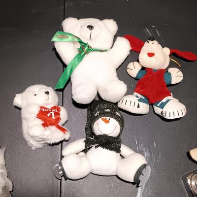 LOT 39: Christmas Plush- Cabbage Patch Elf, Homerbest Standing Mouse, HugFun Penguin & More