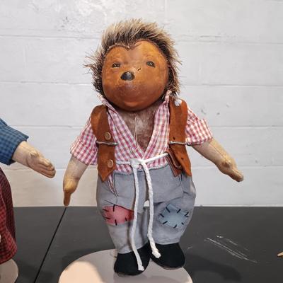 LOT 43: Vintage Plush- Steiff Micki and Mecki Hedgehogs, Knickerbocker Ernie, Dakin Scottish Terriers & More