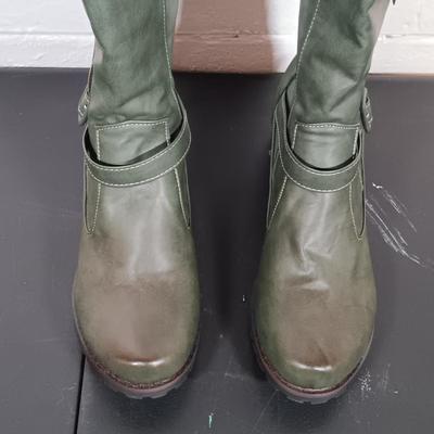 LOT 45: Women's Size 11 DolceVita Orelia Ankle Boots, Size 11 EasyStreet Slip Resistant Boots & Mid-Calf Sz 10.5" Faux...