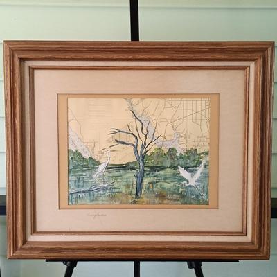 LOT 47: Franklin Mint Sterling and 24k Etching 'The Great Ascent' by Yves Beaujard with COA & Mixed Media Art of the...