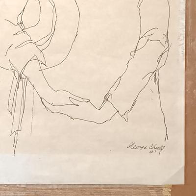 LOT 52: Pair of Framed Life Drawings by George Cheety