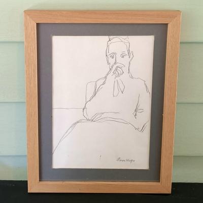 LOT 52: Pair of Framed Life Drawings by George Cheety