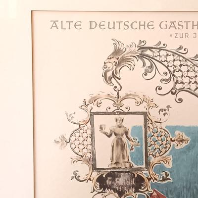 LOT 53: Vintage Lithographs by Kŭck of Art for the Lloyd Bremen Cruise Line Dinner Menus