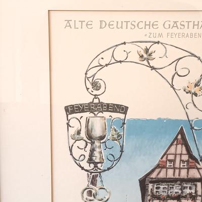 LOT 53: Vintage Lithographs by Kŭck of Art for the Lloyd Bremen Cruise Line Dinner Menus
