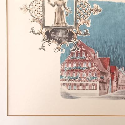 LOT 53: Vintage Lithographs by Kŭck of Art for the Lloyd Bremen Cruise Line Dinner Menus