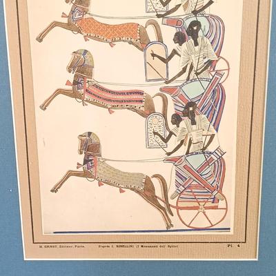 LOT 137: Isis Papyrus Exhibition Painting on Papyrus with COA, Signed Painting of Queen Nefertiti's Tomb on Papyrus & More