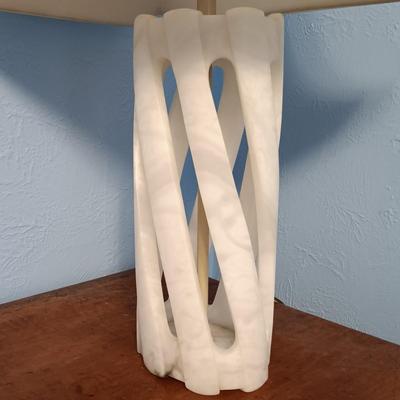 LOT 144: MCM White Marble Lamp