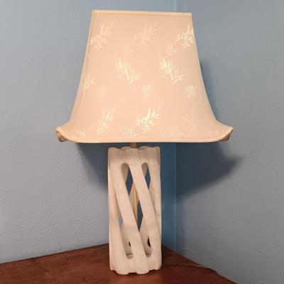 LOT 144: MCM White Marble Lamp