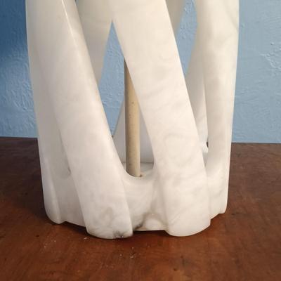 LOT 144: MCM White Marble Lamp