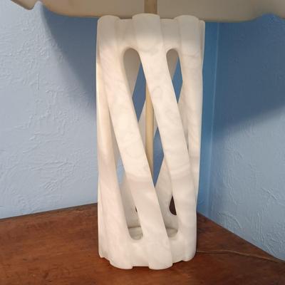 LOT 144: MCM White Marble Lamp