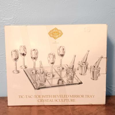 LOT 145: Little Parlor Collection- Godinger Shannon Crystal Tic-Tac-Toe Set, Wedgwood Arris Desk Clock, Liz Taylor Diamonds and Rubies...