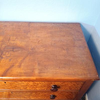 LOT 146: Antique Birdseye Maple Chest of Drawers