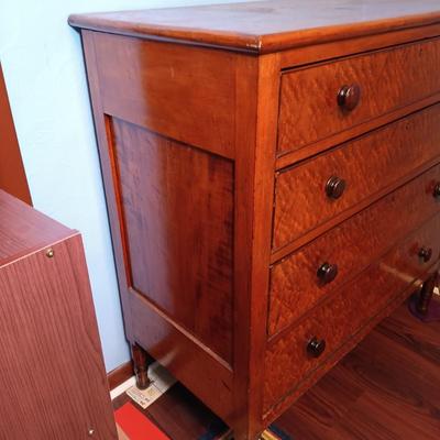 LOT 146: Antique Birdseye Maple Chest of Drawers