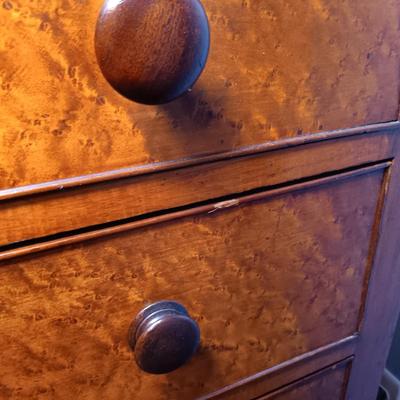 LOT 146: Antique Birdseye Maple Chest of Drawers