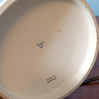 LOT 154: Hummel Goebel Apple Tree Boy and Good Friends Table Lamps with Collectible Plate & Book