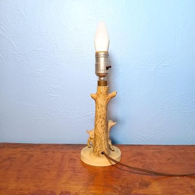 LOT 154: Hummel Goebel Apple Tree Boy and Good Friends Table Lamps with Collectible Plate & Book