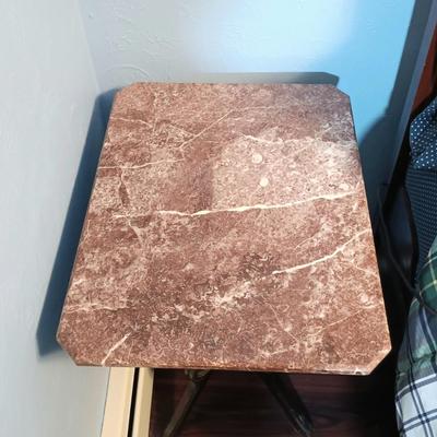 LOT 156: Antique Pink Marble Lamp Table