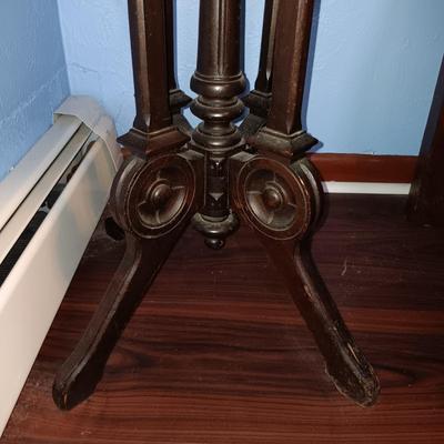 LOT 156: Antique Pink Marble Lamp Table