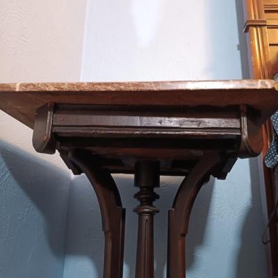 LOT 156: Antique Pink Marble Lamp Table