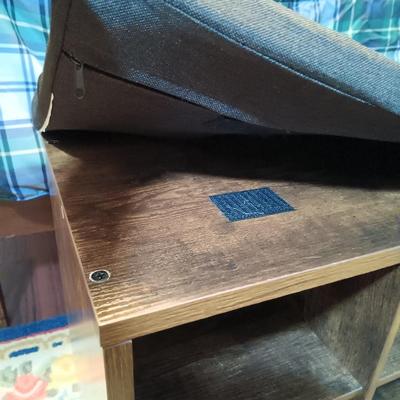 LOT 159: Vintage Scarves with Hat Boxes and Shoe Bench