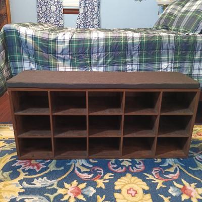 LOT 159: Vintage Scarves with Hat Boxes and Shoe Bench