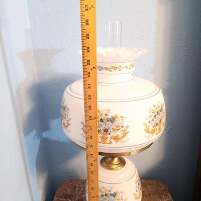 LOT 160: Vintage Quoizel Gone with the Wind Style Hurricane Lamp
