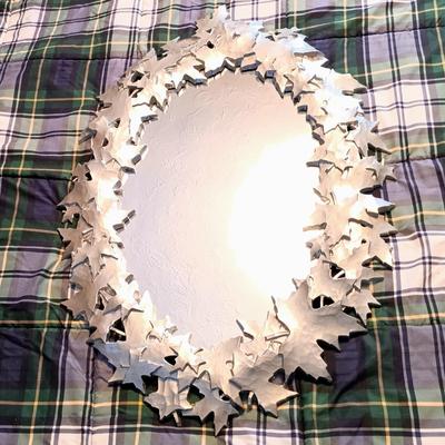 LOT 161: Vintage 1977 Art Inc. Plastic Maple Leaf Frame Mirror