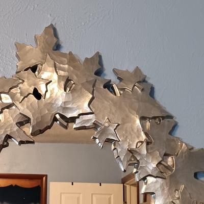 LOT 161: Vintage 1977 Art Inc. Plastic Maple Leaf Frame Mirror