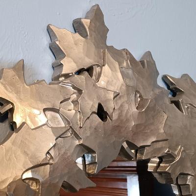 LOT 161: Vintage 1977 Art Inc. Plastic Maple Leaf Frame Mirror