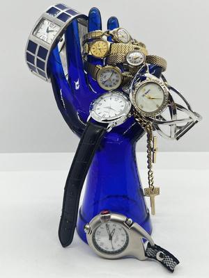 LOT 209J: 10K Gold Filled Ladies Bulova Watch, Vintage 17 Jewel Watch, Goldtone Pocket Watch Chain and More!