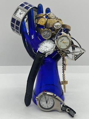 LOT 209J: 10K Gold Filled Ladies Bulova Watch, Vintage 17 Jewel Watch, Goldtone Pocket Watch Chain and More!